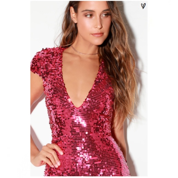 NWT Lulus Sexy Silver Sequin Club Bodycon Dress - Picture 8 of 8